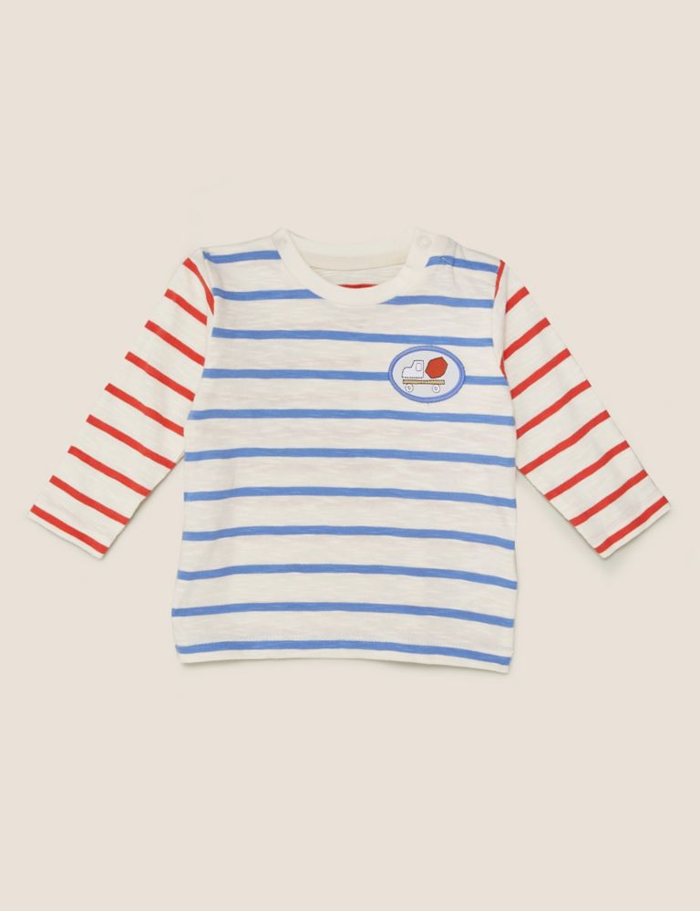 2pc Pure Cotton Striped Outfit (0-3 Yrs) 3 of 5