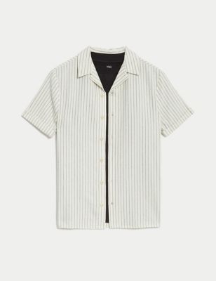 2pc Pure Cotton Striped Shirt & T-Shirt Set (6-16 Yrs) Image 2 of 7