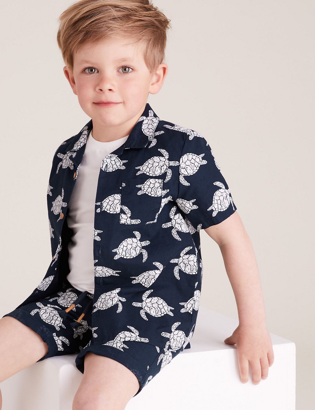 2pc Pure Cotton Turtle Print Shirt with Shirt (2-7 yrs) 3 of 5