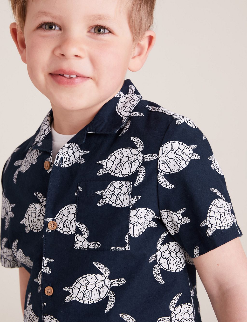 2pc Pure Cotton Turtle Print Shirt with Shirt (2-7 yrs) 2 of 5