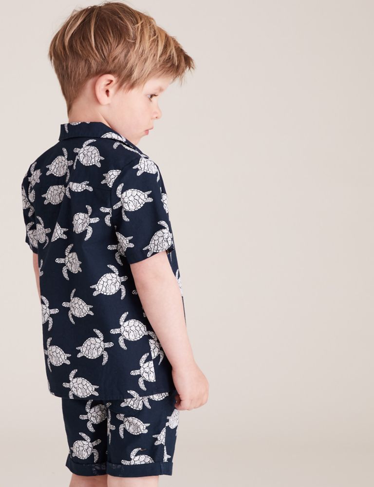 2pc Pure Cotton Turtle Print Shirt with Shirt (2-7 yrs) 5 of 5