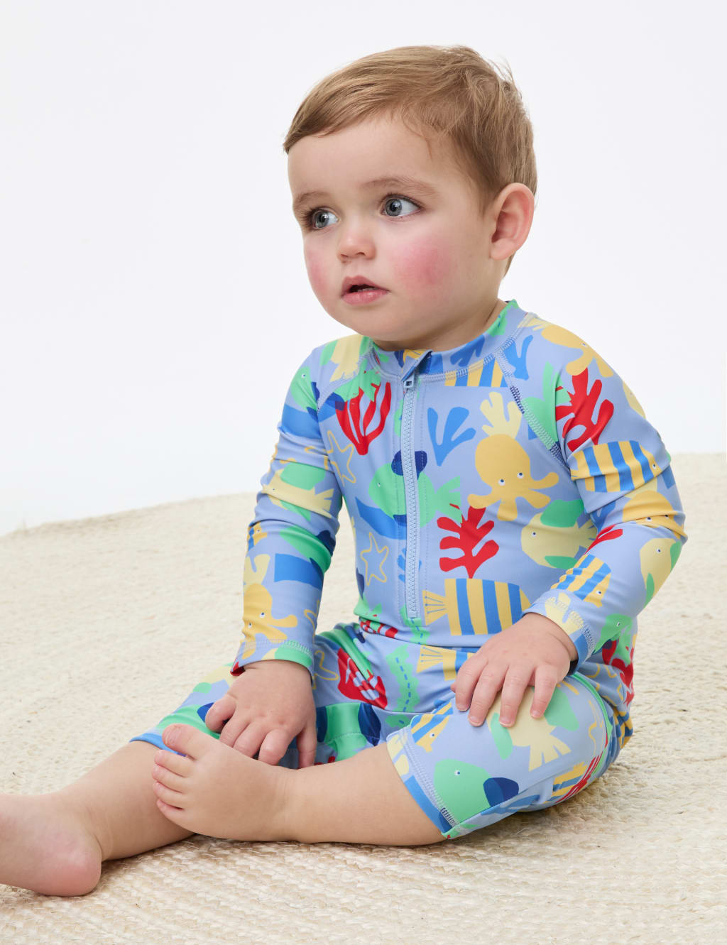 2pc Sea Print Long Sleeve Swim Set (0-3 Yrs) 5 of 8