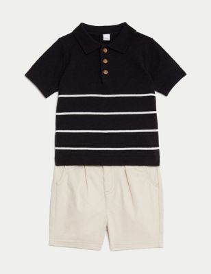 2pc Striped Outfit (0-3 Yrs) Image 2 of 8