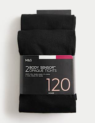 M&S COLLECTION 2pk 120 Denier Body Sensor™ Tights £9.50 at Marks & Spencer