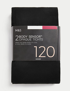 M&S COLLECTION 2pk 120 Denier Body Sensor™ Tights £9.50 at Marks & Spencer