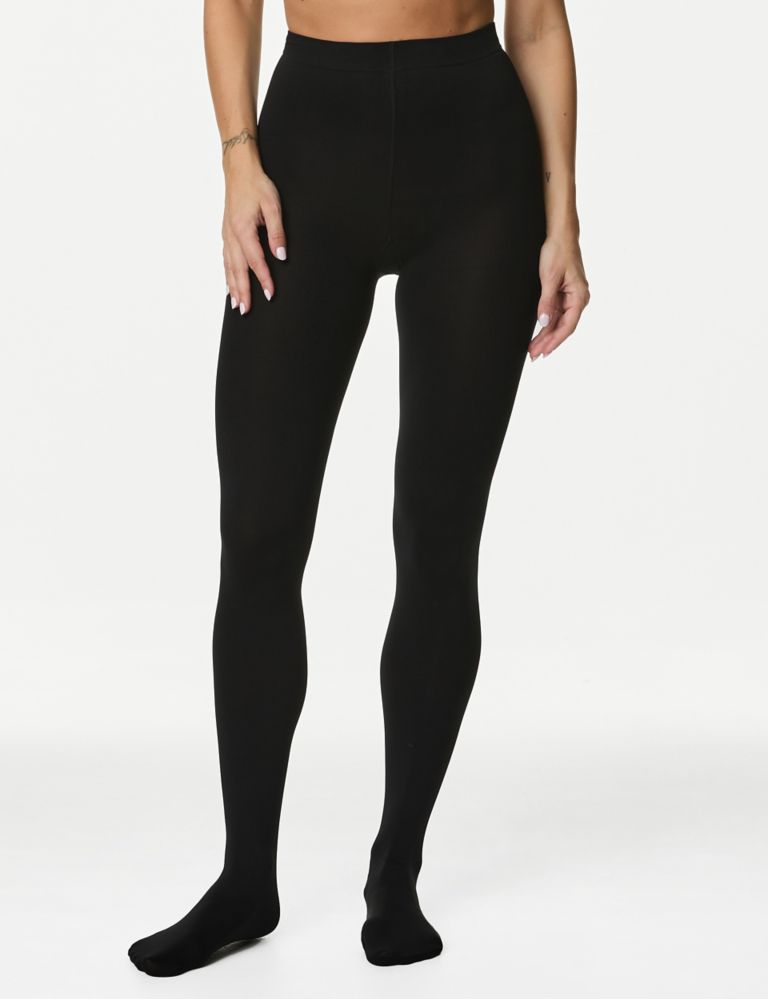 Hue Women's Opaque Control Top Tight, Black, Size 1 : : Clothing,  Shoes & Accessories