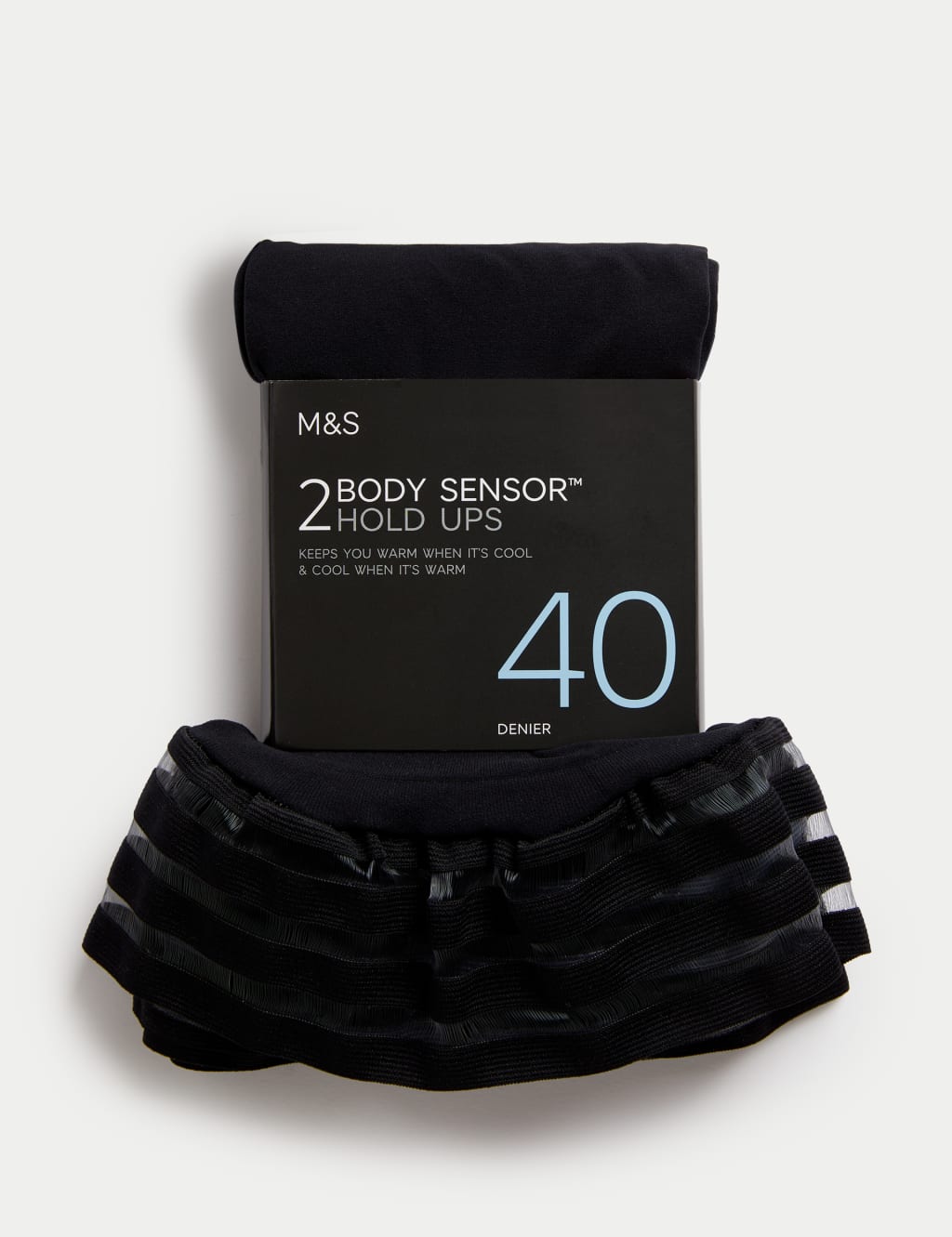 2pk 40 Denier Body Sensor Matt Hold Ups M S Collection M S