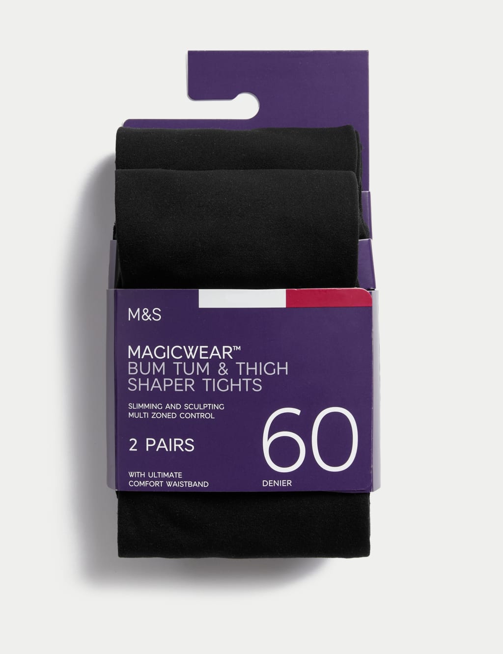 2pk 60 Denier Magicwear™ Opaque Tights 1 of 4