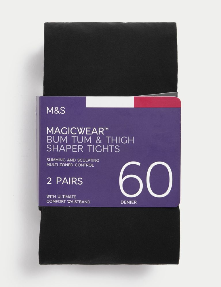 40 Denier Magic Pant Opaque Tights Ex M&S Black S/M, M/L