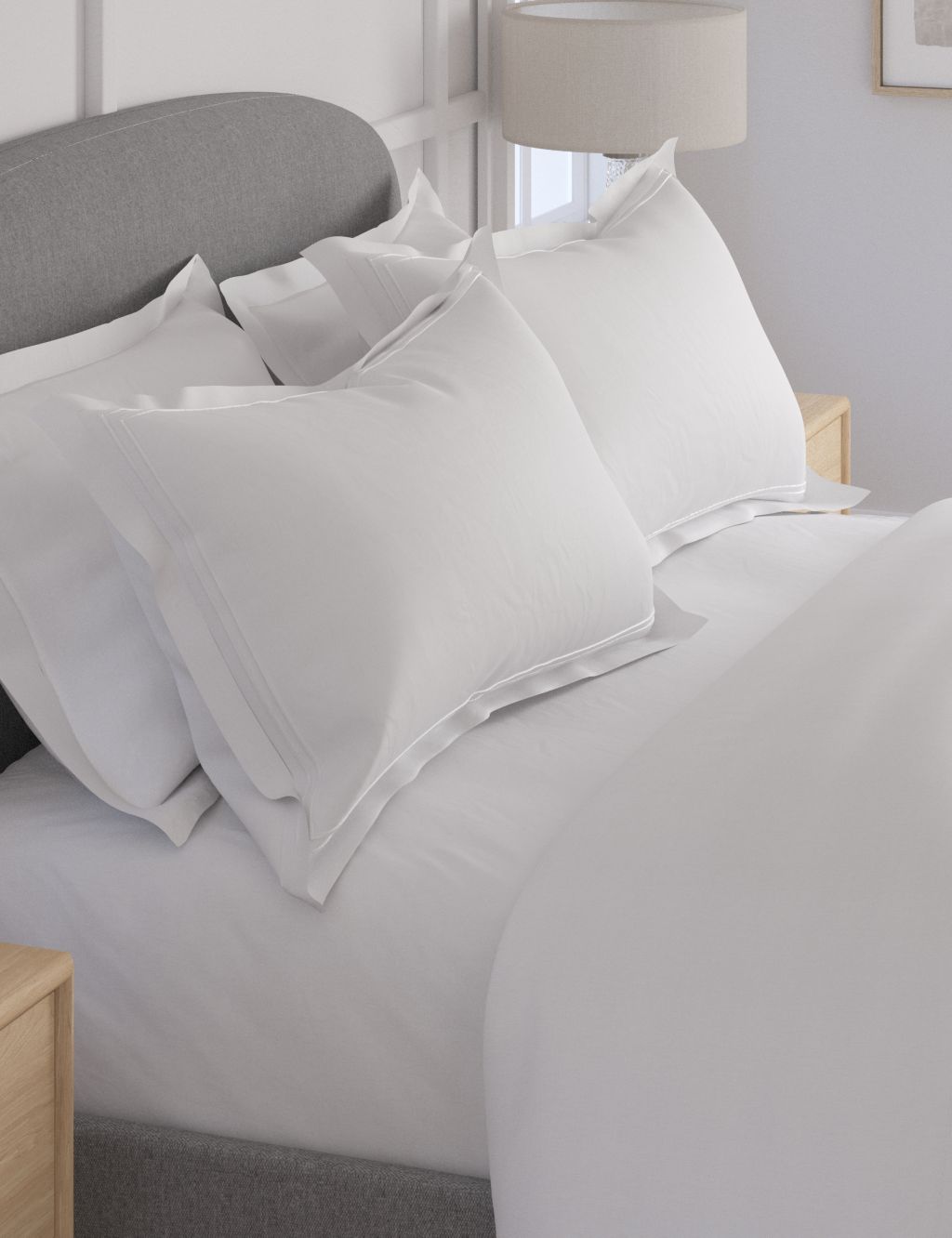 2pk 600 Thread Count Sateen Oxford Pillowcases 3 of 3