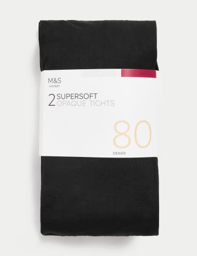 2pk 80 Denier Supersoft Opaque Tights 2 of 5