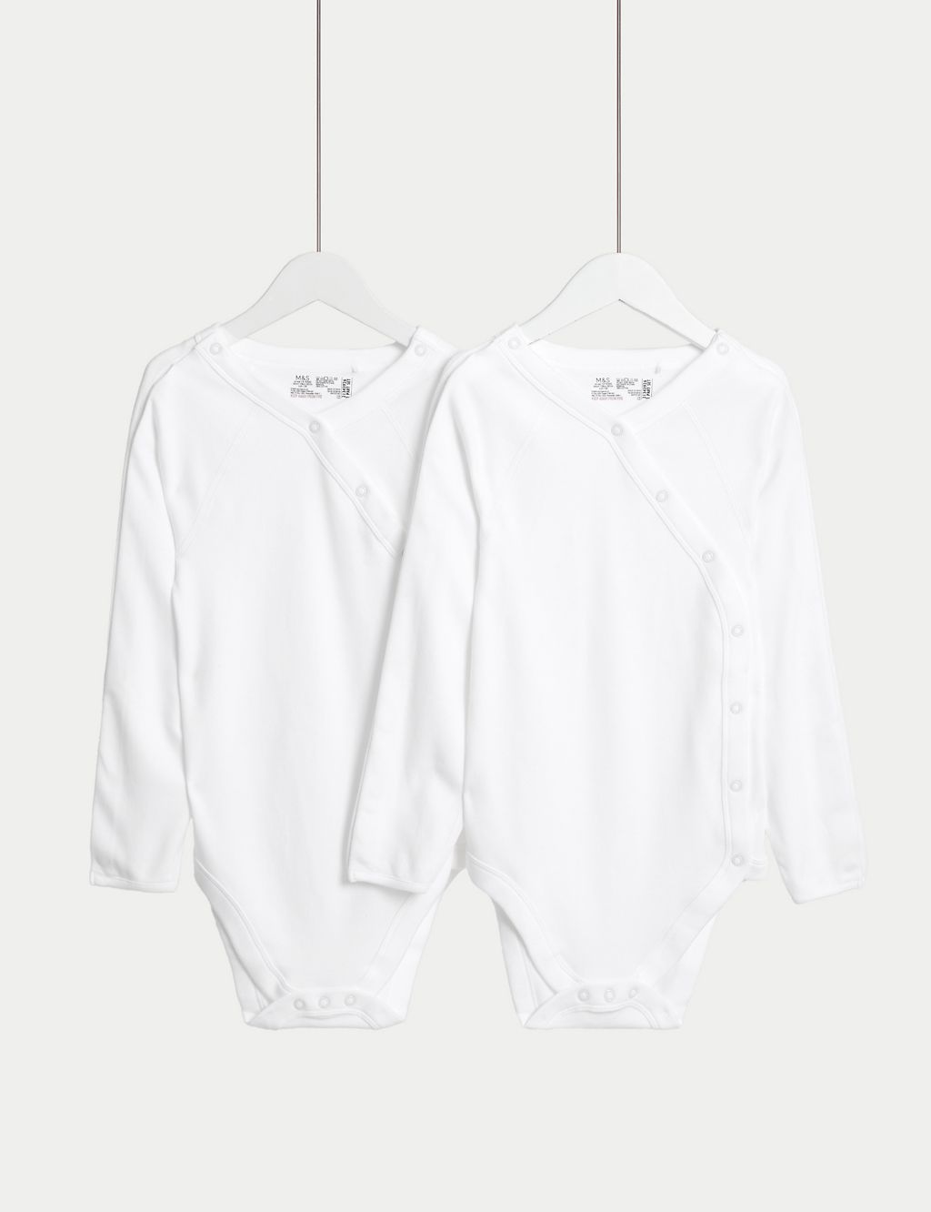 2pk Adaptive Pure Cotton Bodysuits (0 Mths–16 Yrs) 3 of 5
