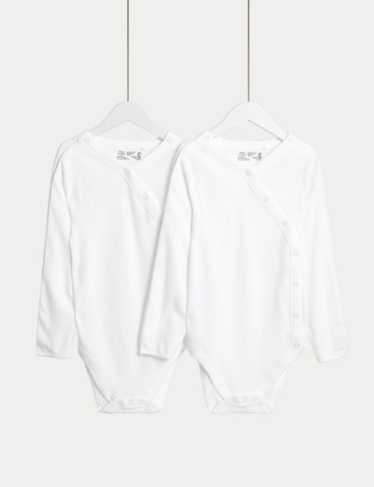 2pk Adaptive Pure Cotton Bodysuits (0 Mths–16 Yrs) 1 of 5