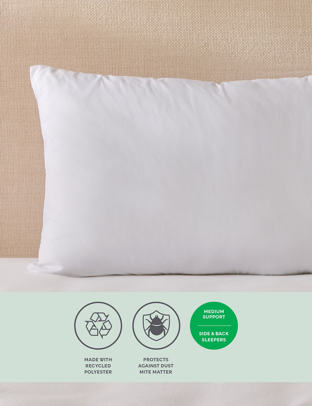 2pk Anti Allergy Plus Medium Pillows 3 of 3