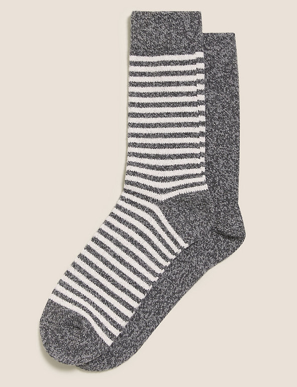 2pk Assorted Cosy Socks Image 1 of 1