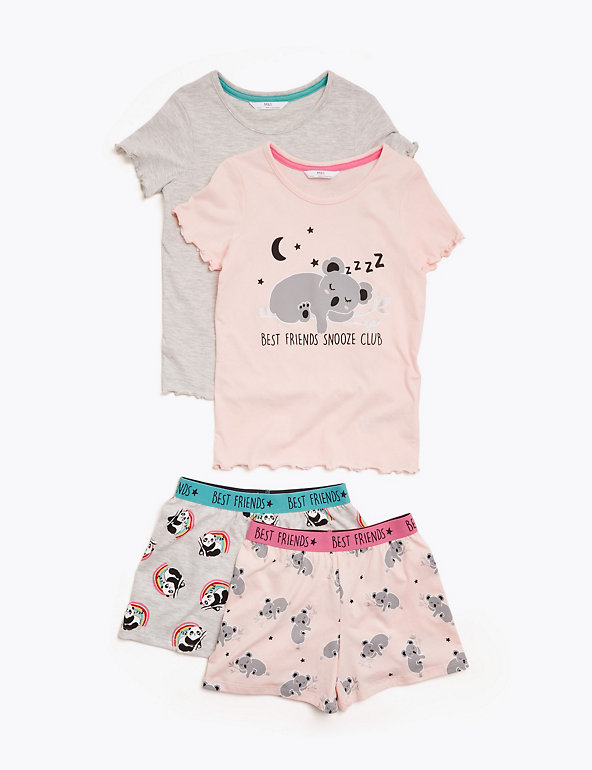 Polly Pocket Little Girls' Best Friends Shirt and Shorts 2 PC Pajama Set  (6/6x) 