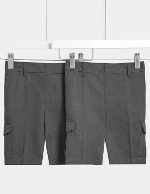 Boys grey school store shorts