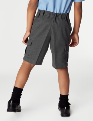 Boys long sales cargo shorts