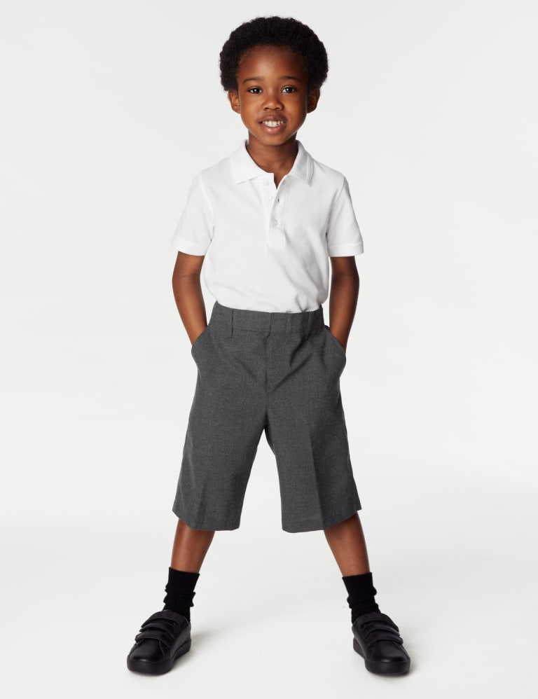 2pk Boys' Easy Dressing School Shorts (3-14 Yrs) 1 of 6