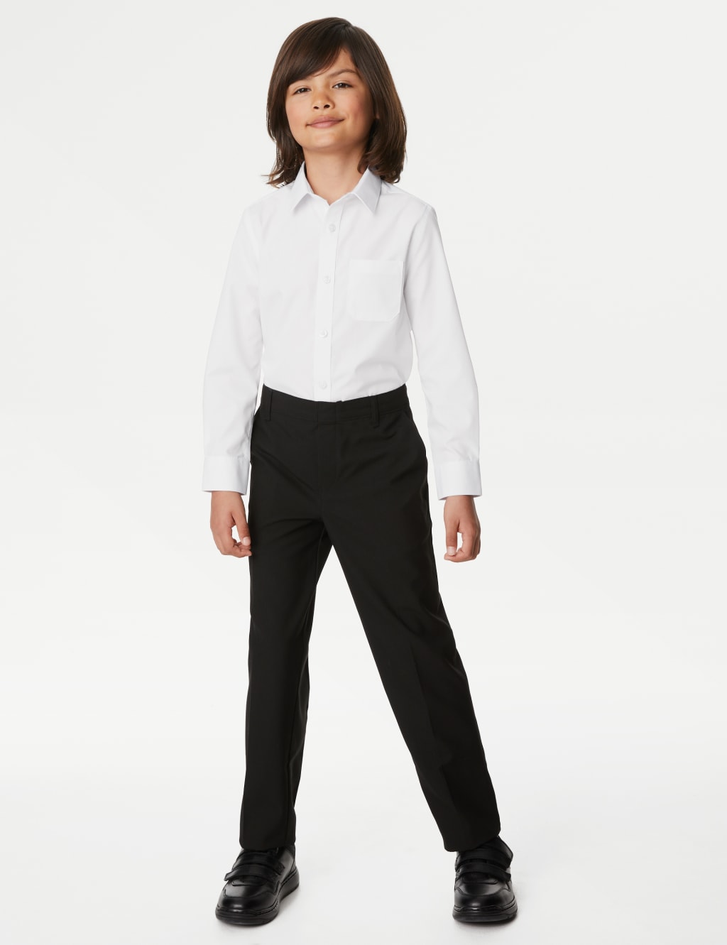 2pk Boys' NonIron School Shirts (218 Yrs) M&S Collection M&S