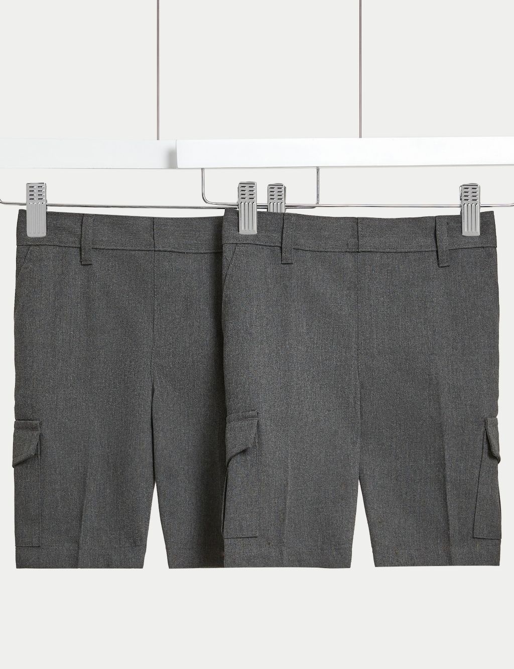 2pk Boys' Plus Waist Cargo School Shorts  (4-14 Yrs) 3 of 4