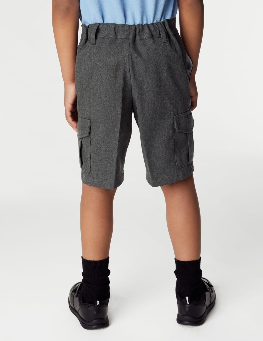 2pk Boys' Plus Waist Cargo School Shorts  (4-14 Yrs) 4 of 4