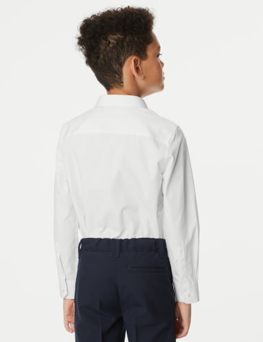 2pk Boys' Regular Fit Skin Kind™ School Shirts (2-18 Yrs) 4 of 6
