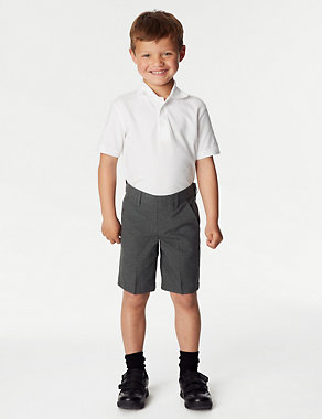 2pk Boys' Regular Leg Plus Waist School Shorts (4-14 Yrs) Image 2 of 4