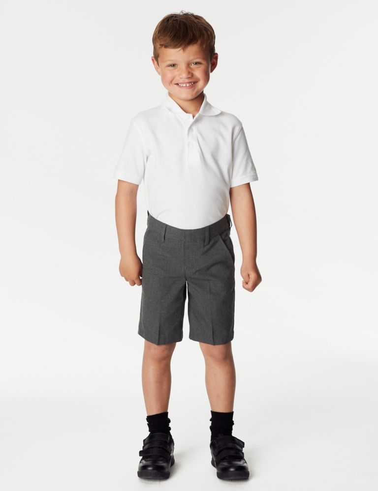 2pk Boys' Regular Leg Plus Waist School Shorts (4-14 Yrs) 2 of 4