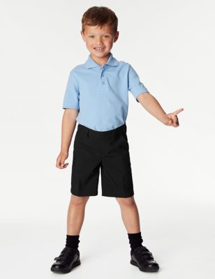 2pk Boys' Regular Leg School Shorts (2-14 Yrs) Image 2 of 4