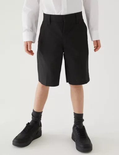 2pk Boys' Regular Leg School Shorts (2-14 Yrs) 1 of 5