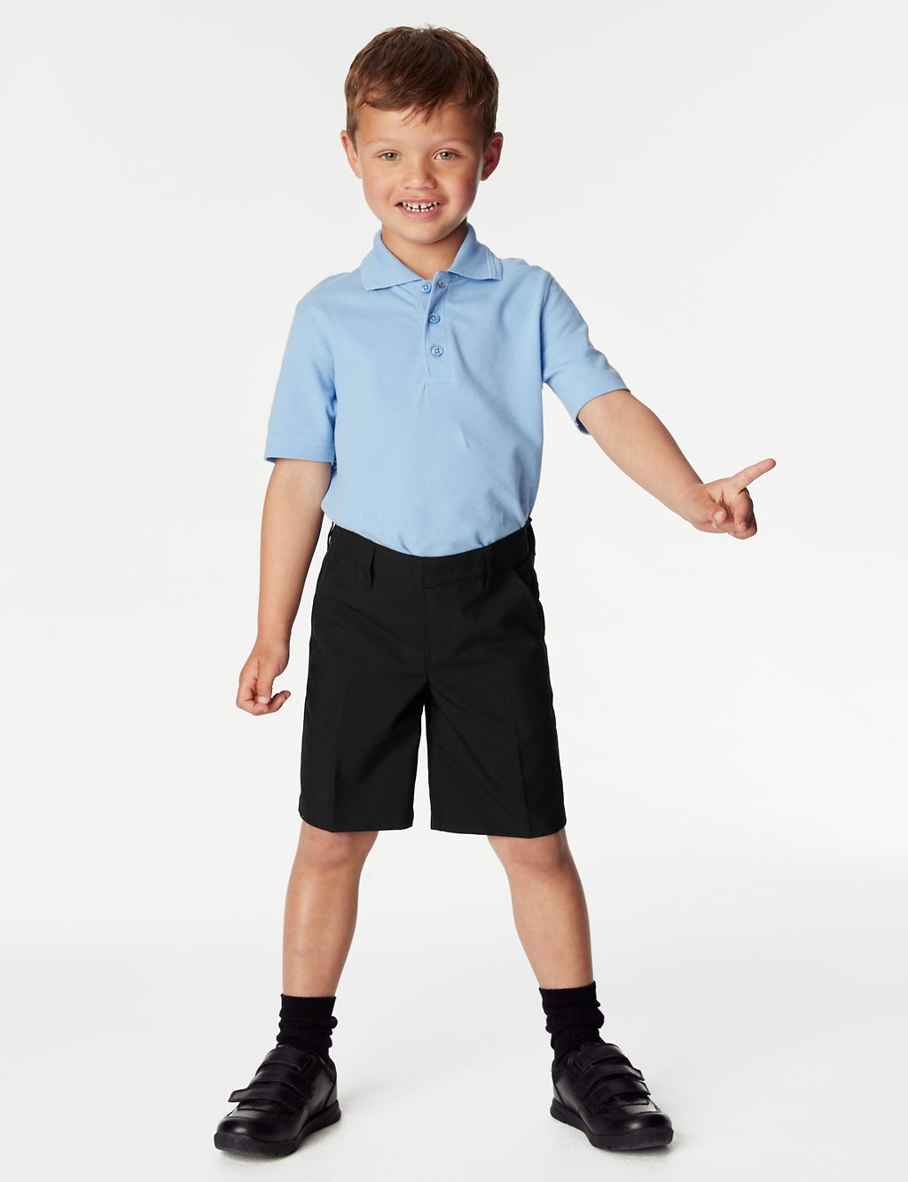 2pk Boys' Regular Leg School Shorts (2-14 Yrs) | M&S Collection | M&S