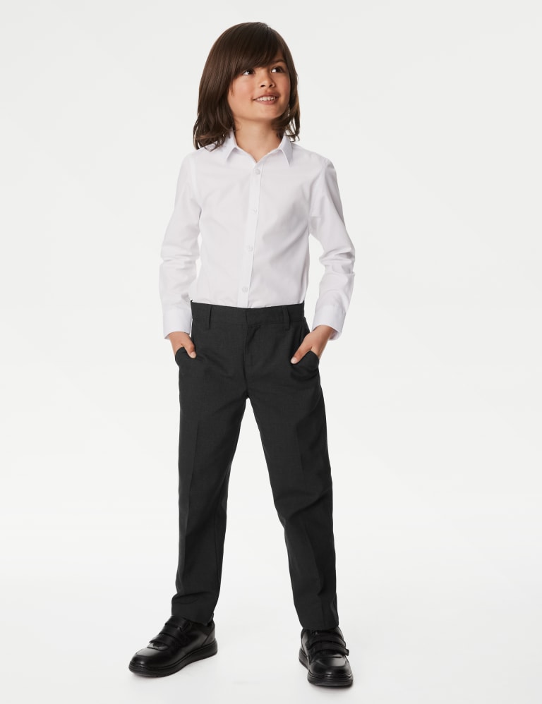 School Uniform Essentials  Boy's Elastic School Trouser GREY