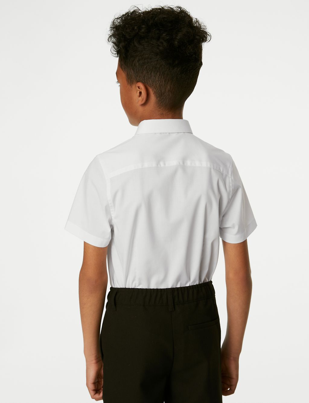 2pk Boys' Skinny Fit Stretch School Shirts (2-18 Yrs) 2 of 3