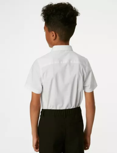2pk Boys' Skinny Fit Stretch School Shirts (2-18 Yrs) 3 of 3