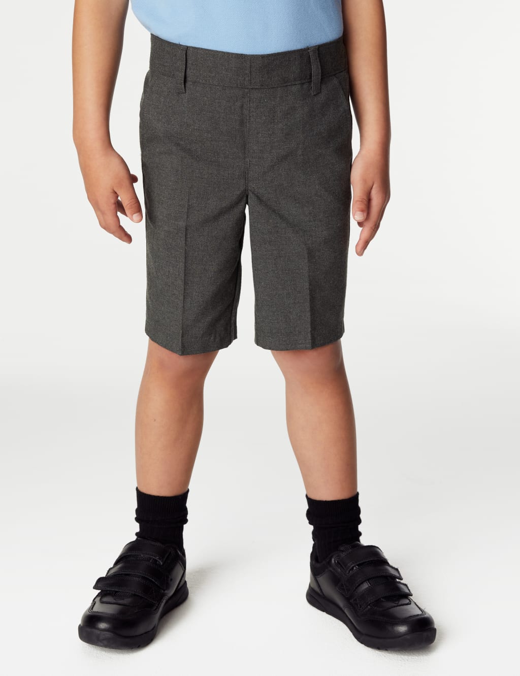 2pk Boys' Skinny Leg School Shorts (2-14 Yrs) 2 of 4