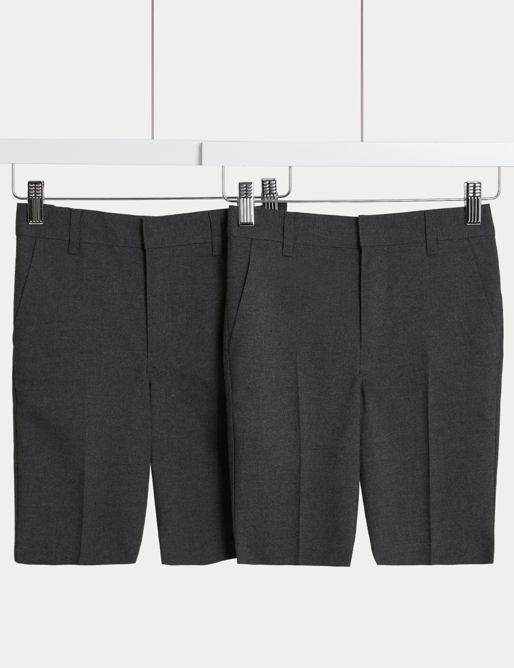 2pk Boys' Skinny Leg School Shorts (2-14 Yrs) 1 of 4