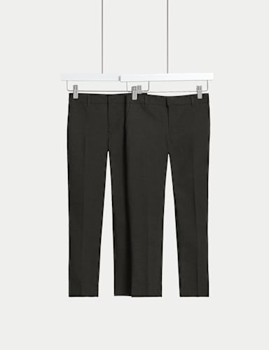 2pk Boys' Skinny Leg School Trousers (2-18 Yrs) 2 of 5