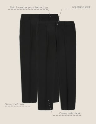 boys super skinny black school trousers