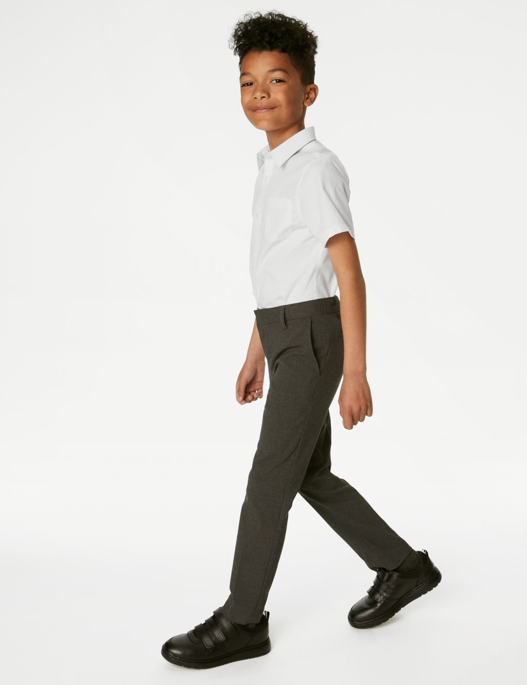 2pk Boys' Slim Fit Cotton School Shirts (2-18 Yrs) | M&S Collection | M&S