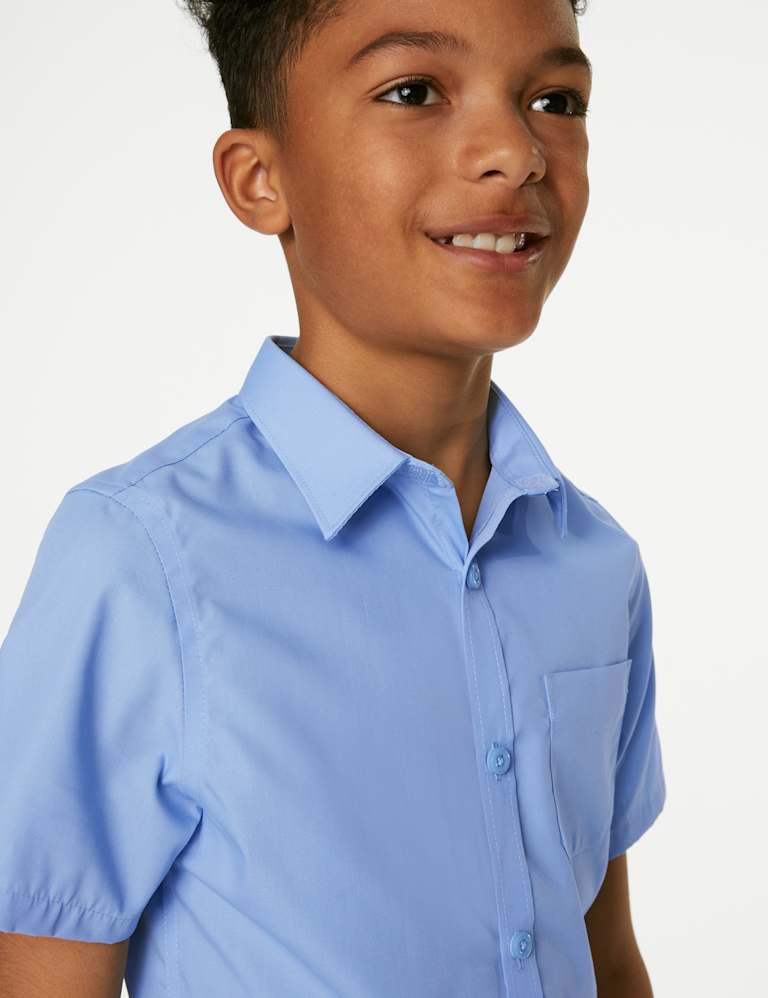 2pk Boys' Slim Fit Non-Iron School Shirts (2-18 Yrs) 4 of 5