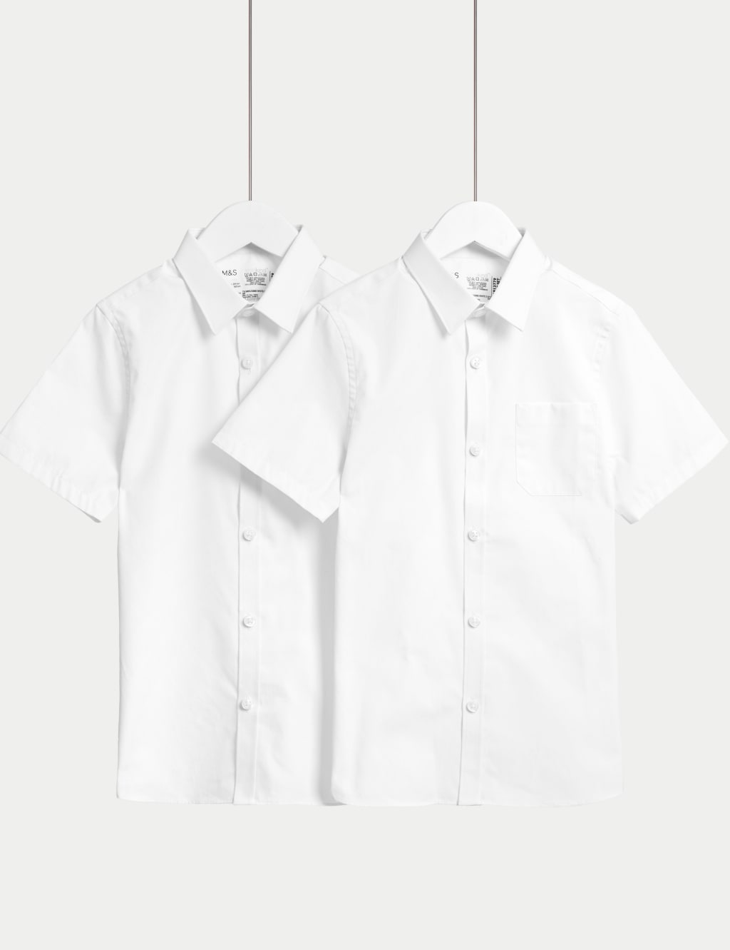 2pk Boys' Slim Fit Skin Kind™ School Shirts (2-18 Yrs) 3 of 5