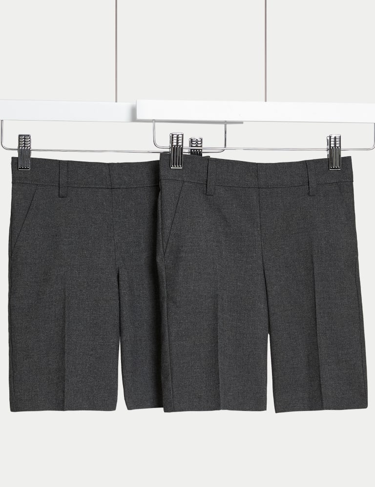 M&S Boys 2pk Grey Skinny Leg School Trousers, 4-14 Years