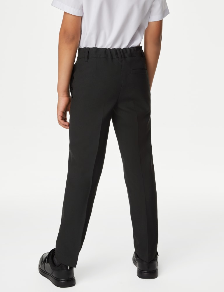 2pk Boys Slim Leg Plus Waist School Trousers 2 18 Yrs