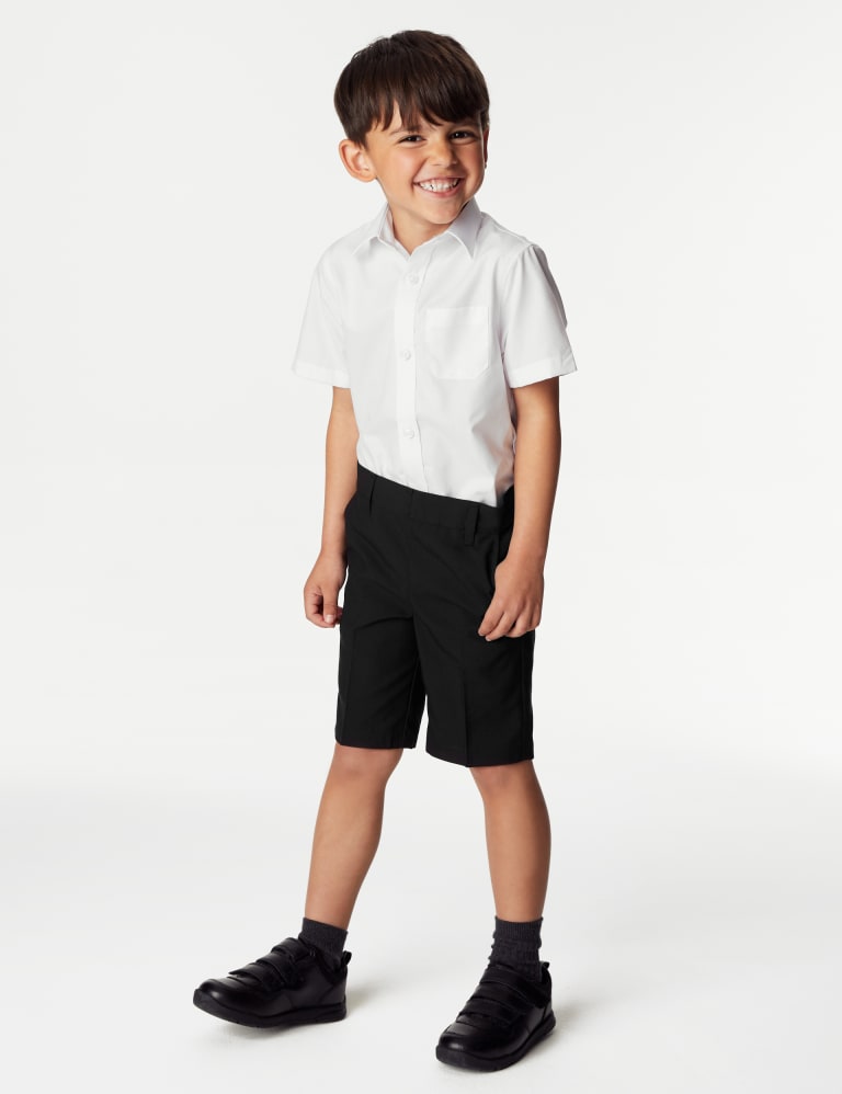 2pk Boys' Slim Leg School Shorts (2-14 Yrs) 1 of 4