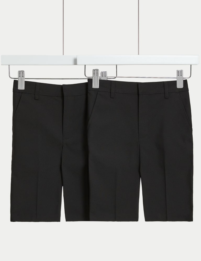 2pk Boys Slim Leg School Shorts 2 14 Yrs M S Collection M S