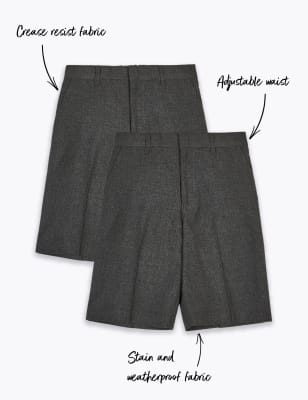 skinny fit school shorts