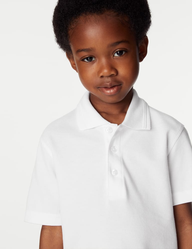 2pk Boys' Stain Resist School Polo Shirts (2-16 Yrs) 3 of 4