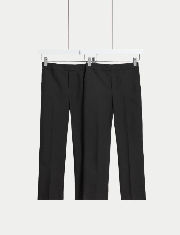 2pk Boys Super Skinny Leg School Trousers 2 18 Yrs