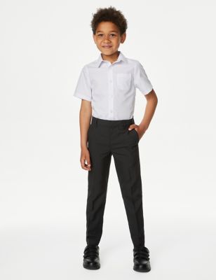 2pk Boys Slim Leg Longer Length School Trousers (2-18 Yrs) Image 2 of 4